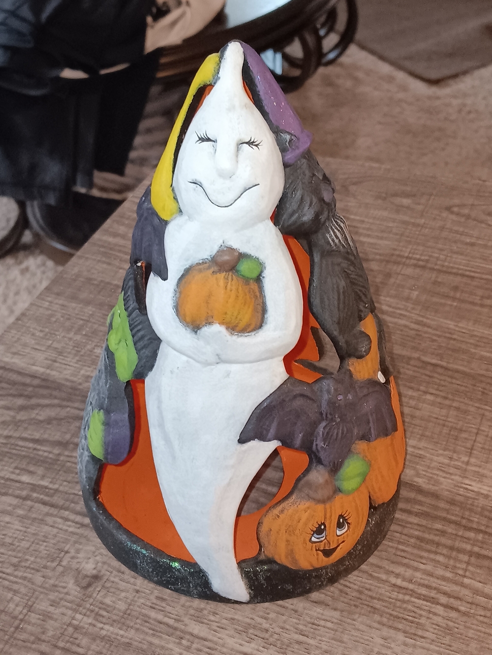 Multicolor Halloween Ghost Ceramic Figurine